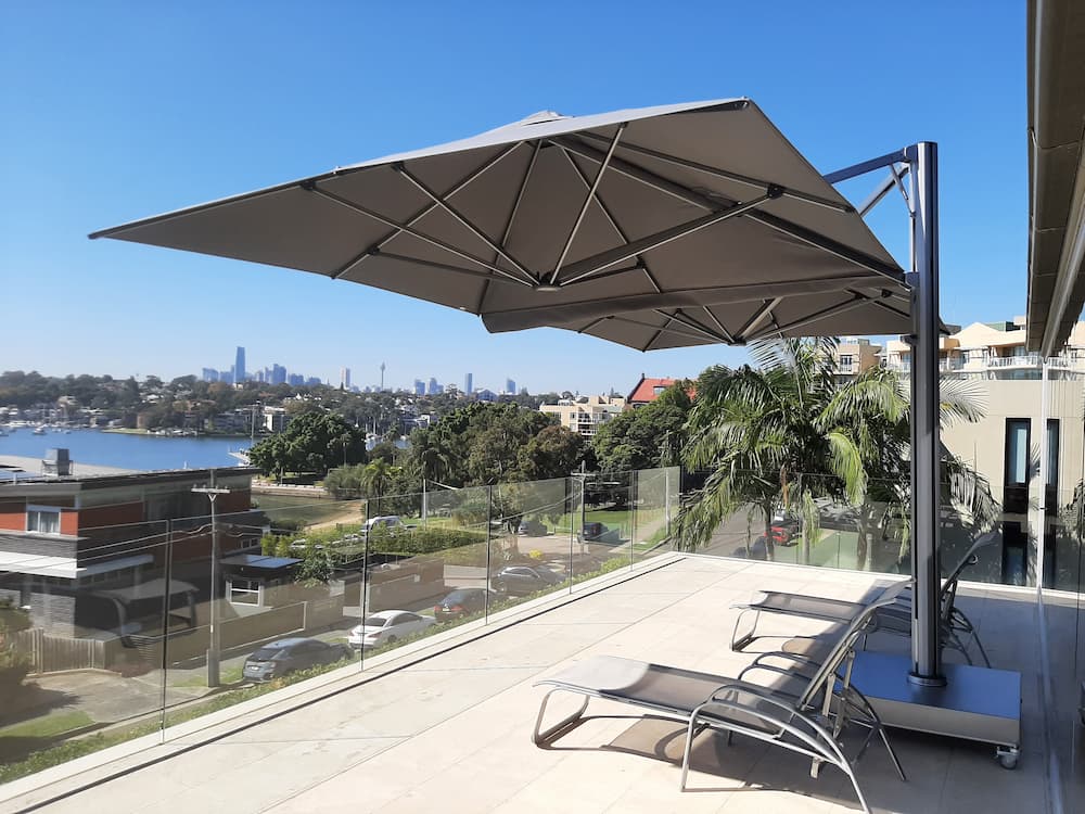 Shadowspec Unity Multi Canopy Cantilever Umbrella Sydney Shade